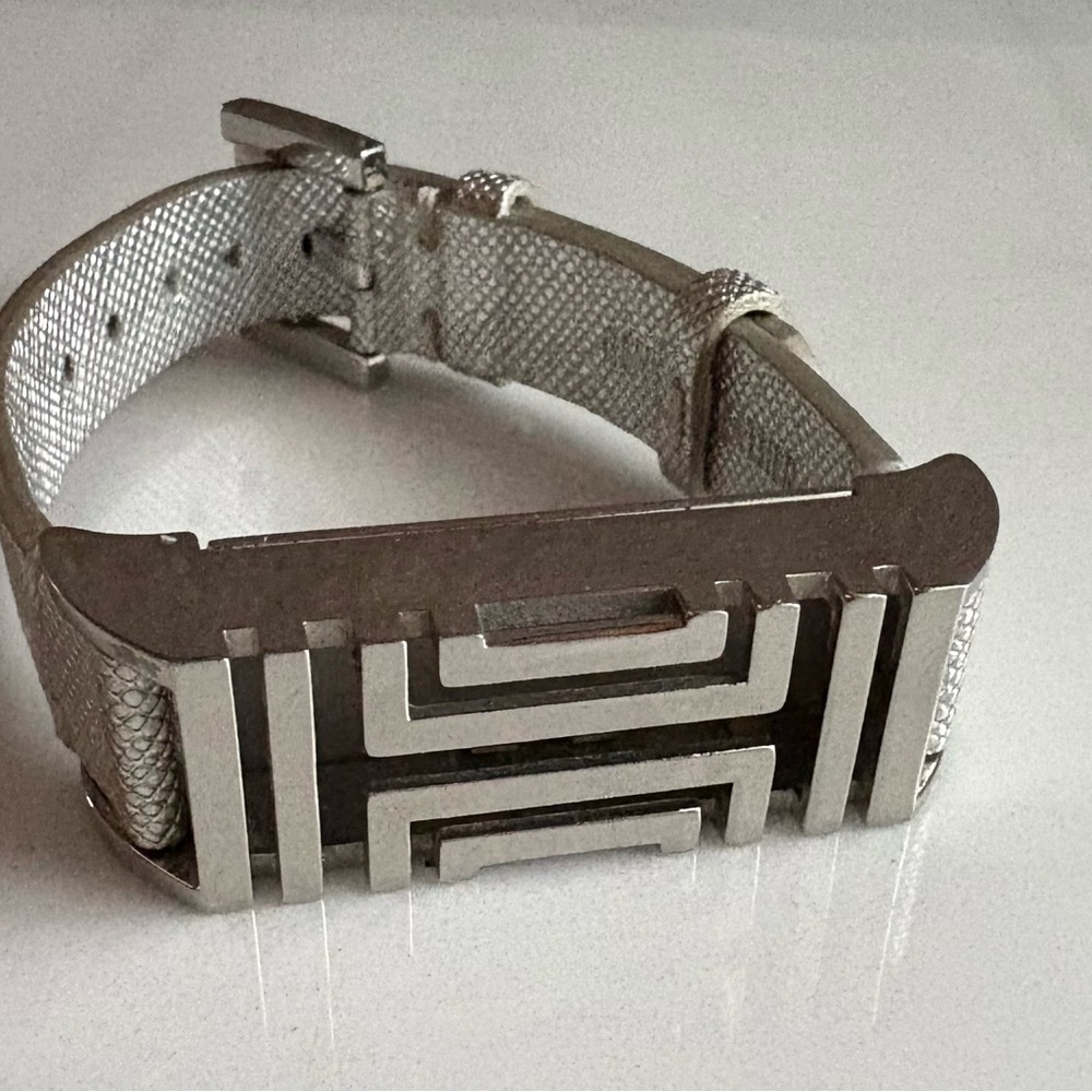 Tory Burch Metallic Silver Bracelet/ Activity Tracker Holder
